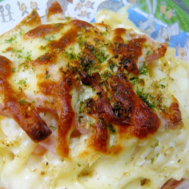 ♥　市販品で！　チーズ焼きパスタ　♥